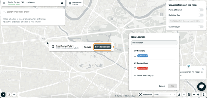 Option 1_ Add and save a location by clicking on the map
